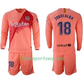 Koszulka FC Barcelona Jordi Alba 18 Dziecięcy Trzeci Koszulki Piłkarskie 2018-2019 Długi Rękaw